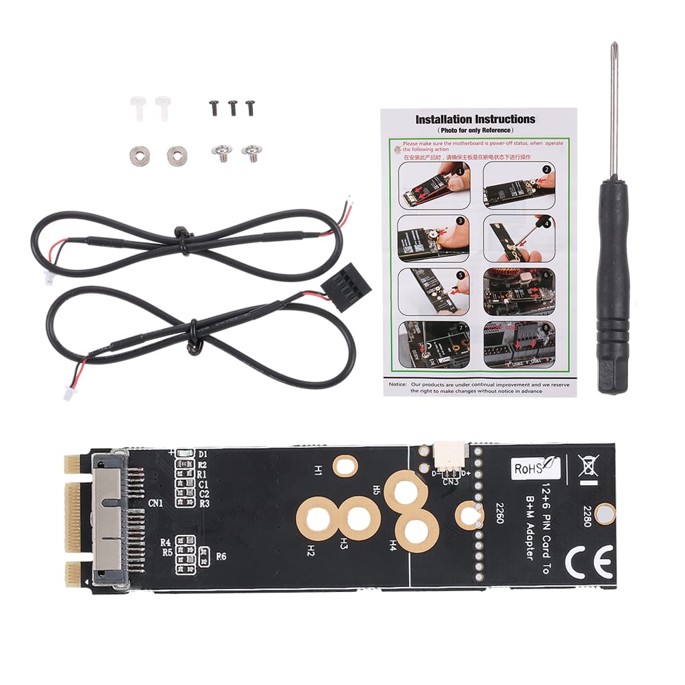 M.2 NVME SSD Adapter Card Connector Converter For BCM94360CD