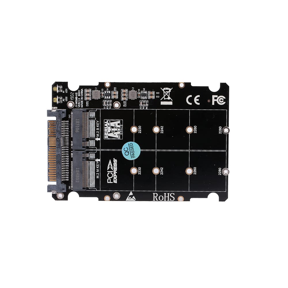 M.2 NGFF SSD(Key M) Key B SSD to U.2 SFF-8639 Adapter Card