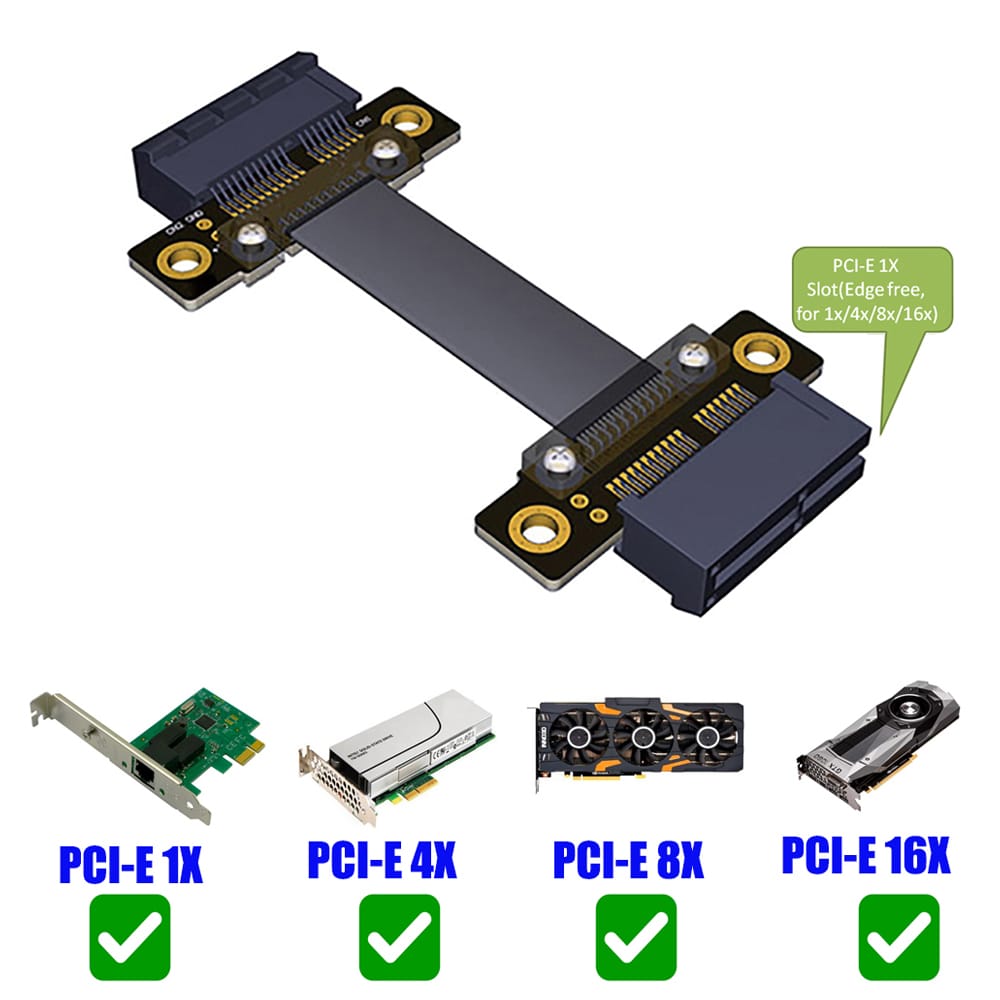 PCI-E PCI Express 36PIN 1X Female to Female Extension Cable