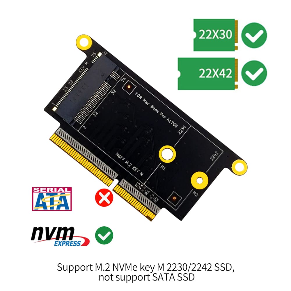 M.2 NVME SSD Adapter Card M.2 NVMe Key M 2230/2242 SSD
