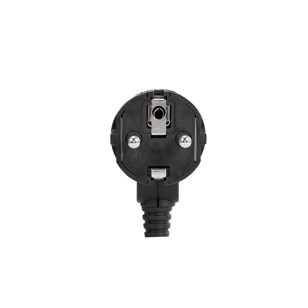 16A EU Removable Plug Round Pin German Standard Bent Plug