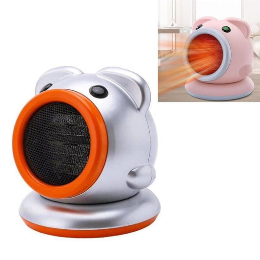 Mini Home Desktop Silent Pig Heater CN Plug, Colour: Silver