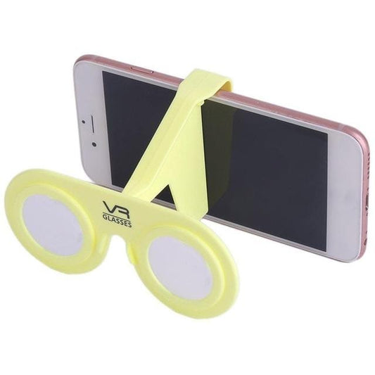 Portable Mini VR 3D Virtual Reality Glasses Suitable for 4.0-6.5 inch Phone (Yellow)