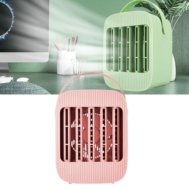 Portable Home Desktop Silent Mini Chargeable Fan (Pink)