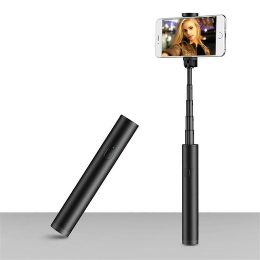 Mini Wireless Bluetooth Phone Selfie Stick Aluminum Handheld Selfie Stick Travel Artifact (Black)