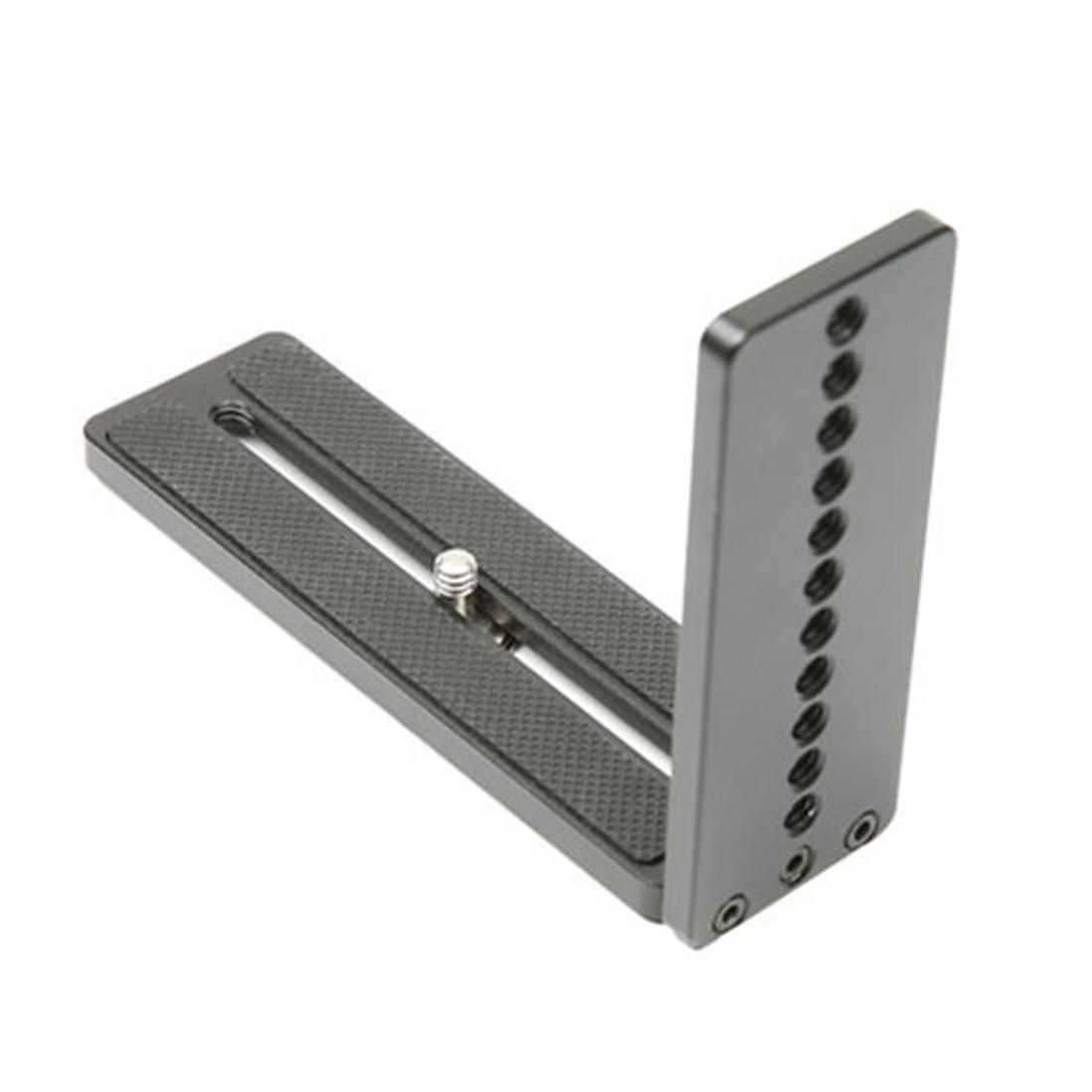 Universal Vertical Shoot Quick Release L Plate Bracket Base Holder (Black)