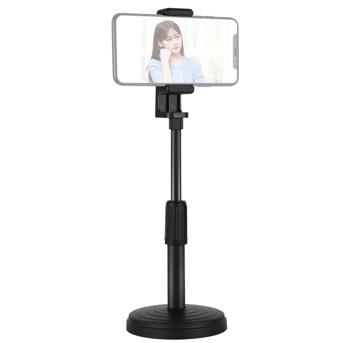 PULUZ Round Base Desktop Mount for LED Ring Video Light, Adjustable Height: 18cm-28cm