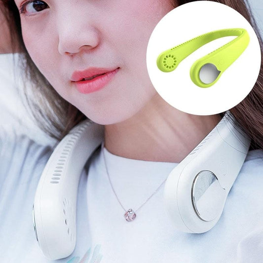 M6 Creative Adjustable Mute Hanging Neck Type Electric Fan (Green)