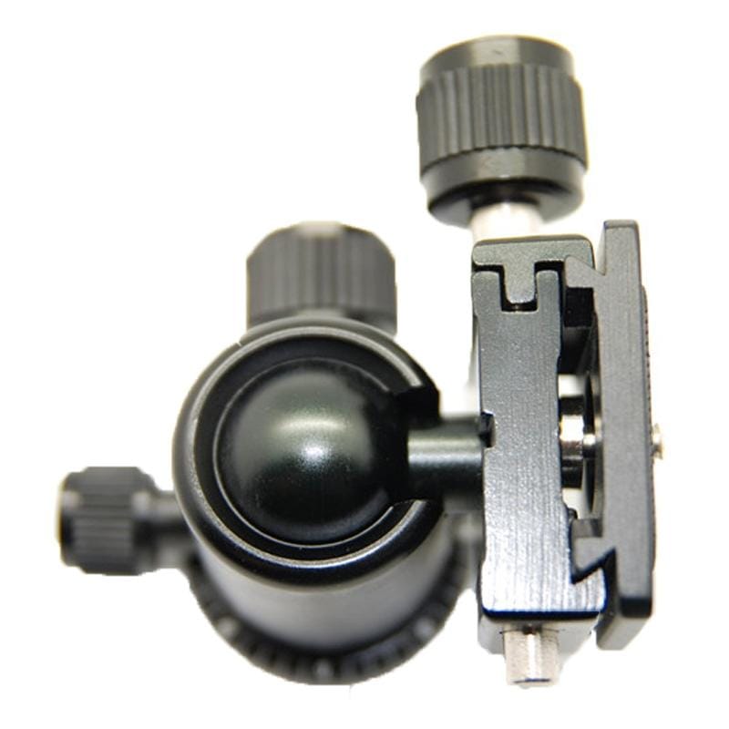 RUBY 005H Aluminium Magnesium Alloy Tripod Ball Head with Quick Release Plate Adapter (Black)