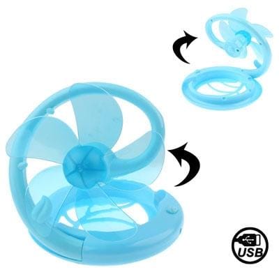 Mini USB Folding Table Fan (Baby Blue)