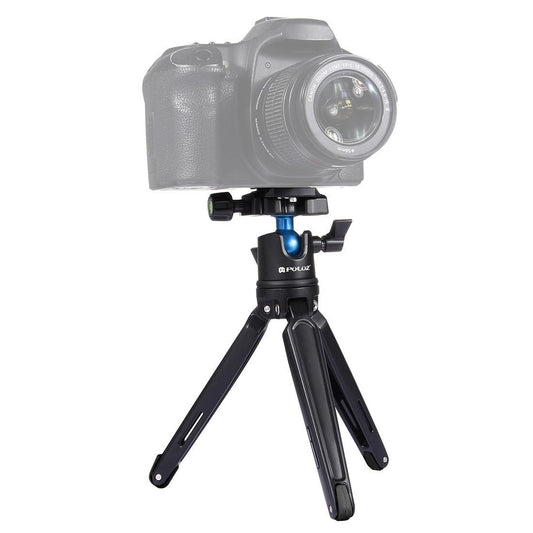 PULUZ Pocket Mini Metal Desktop Tripod Mount with 360 Degree Ball Head for DSLR & Digital Cameras, Adjustable Height: 11-21cm (Style2)