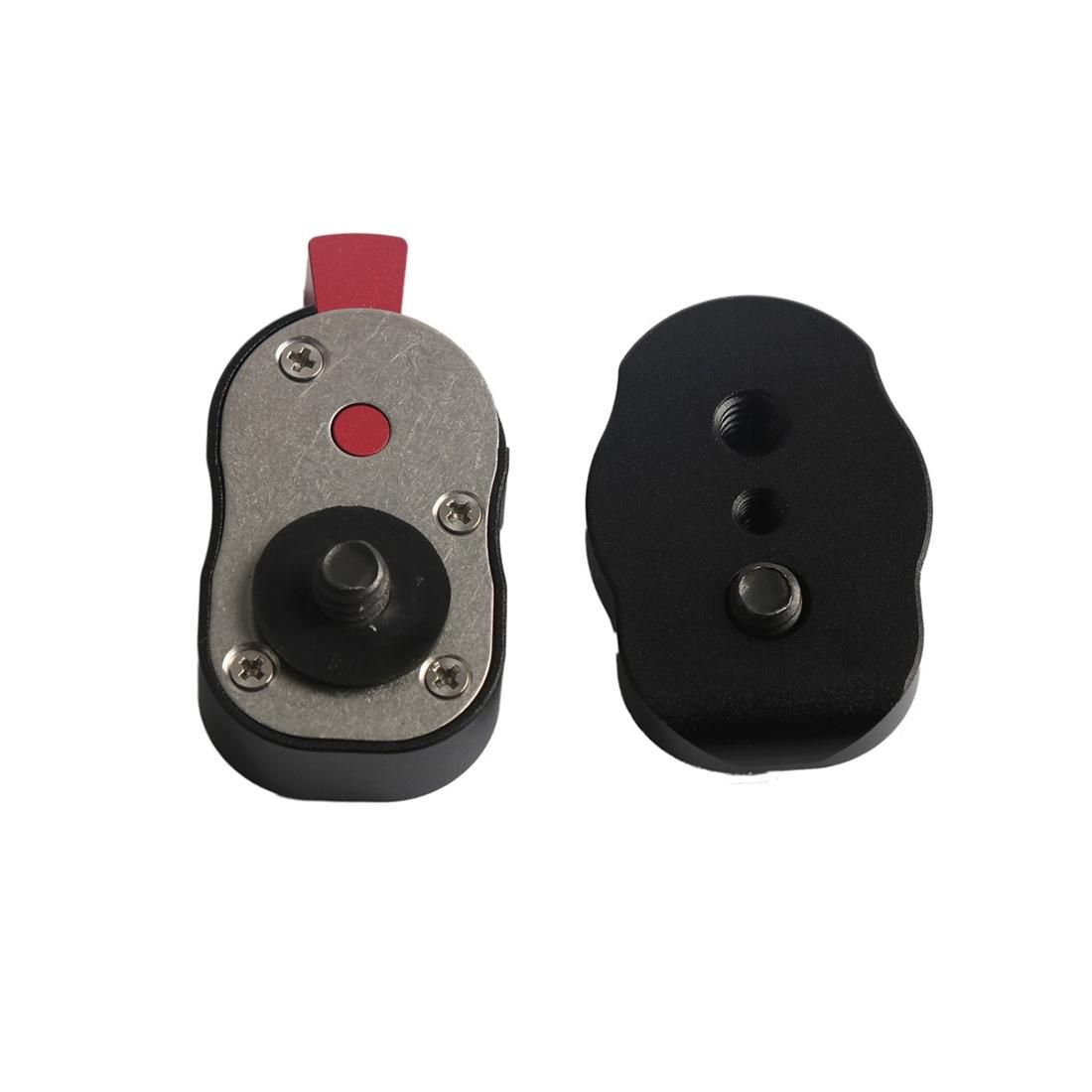Mini Quick Release Plate for LCD Monitor Magic Arm LED light Camera Camcorder Rig (Black)