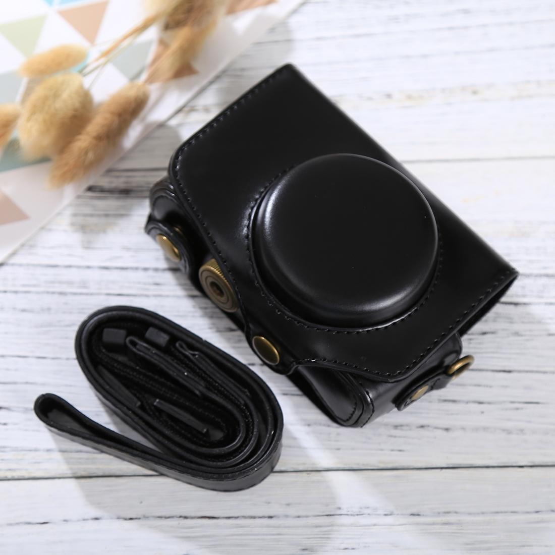 Full Body Camera PU Leather Case Bag with Strap for Canon PowerShot SX730 HS / SX720 HS (Brown)