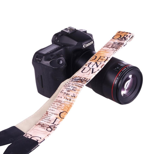 LYNCA LI-04 European and American Style Series Champagne Pattern Universal Genuine Leather Shoulder Neck Strap Camera Strap for Nikon / Canon / Sony / Panasonic / SLR DSLR ILDC (Style4)