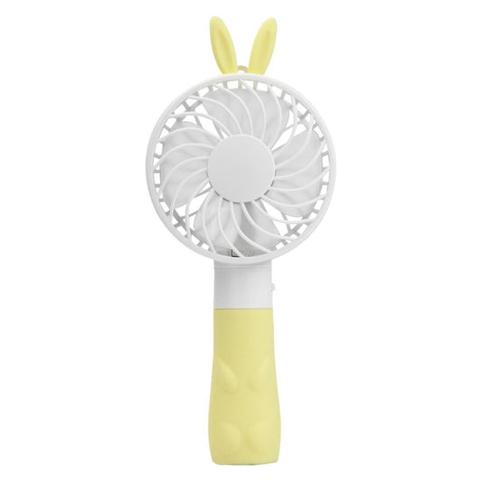 ZW-198 Princess Rabbit Style Mini Rechargeable Hand Held Fan (Yellow)