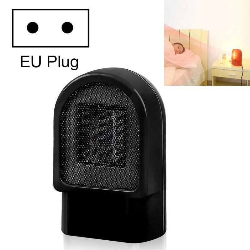 Dormitory Desktop Mini Heater, Plug Type:EU Plug (Black)