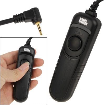 Pixel RC-201/E3 Remote Switch Shutter Release Cord for Canon:PowerShot G12,G11,G10,G1X, EOS 1100D,1000D,600D,550D,500D,450D,400D,350D,300D,60D Series / Pentax K200,K100,K20,K10,K-7,K-5 (Black)