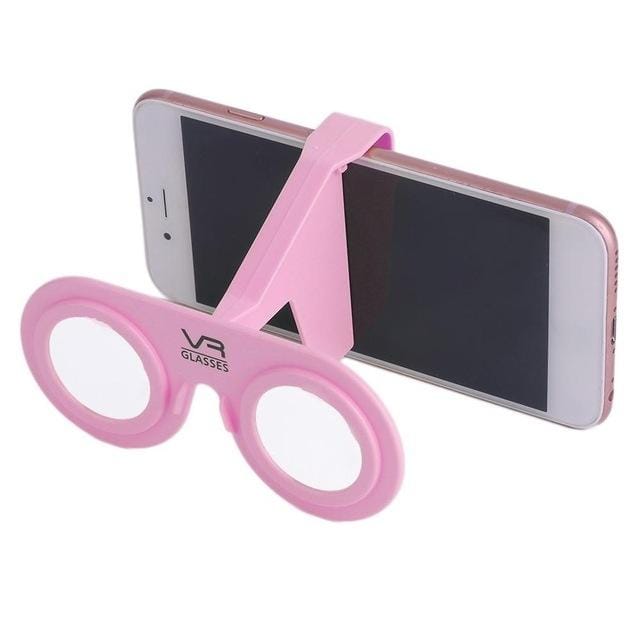 Portable Mini VR 3D Virtual Reality Glasses Suitable for 4.0-6.5 inch Phone (Pink)