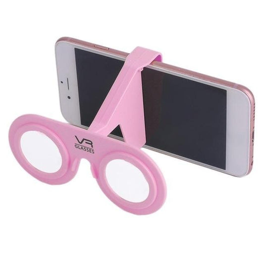Portable Mini VR 3D Virtual Reality Glasses Suitable for 4.0-6.5 inch Phone (Pink)