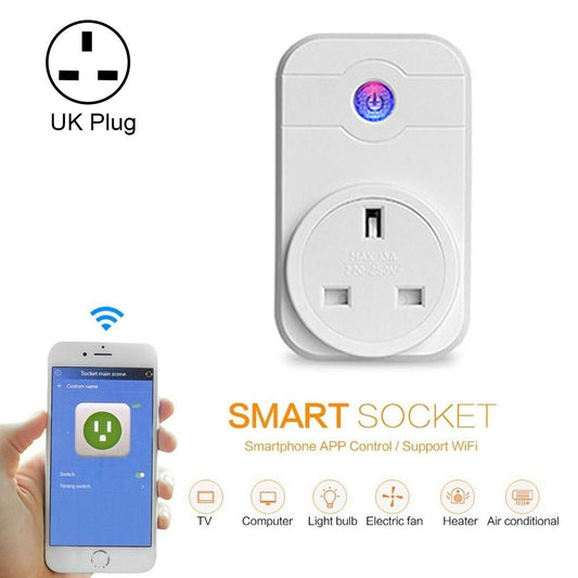 SWA1 10A Home Automation Wireless Smart WiFi Socket, Support Smartphone Remote Control & Timing Switch & Alexa & Google Home (Style2)