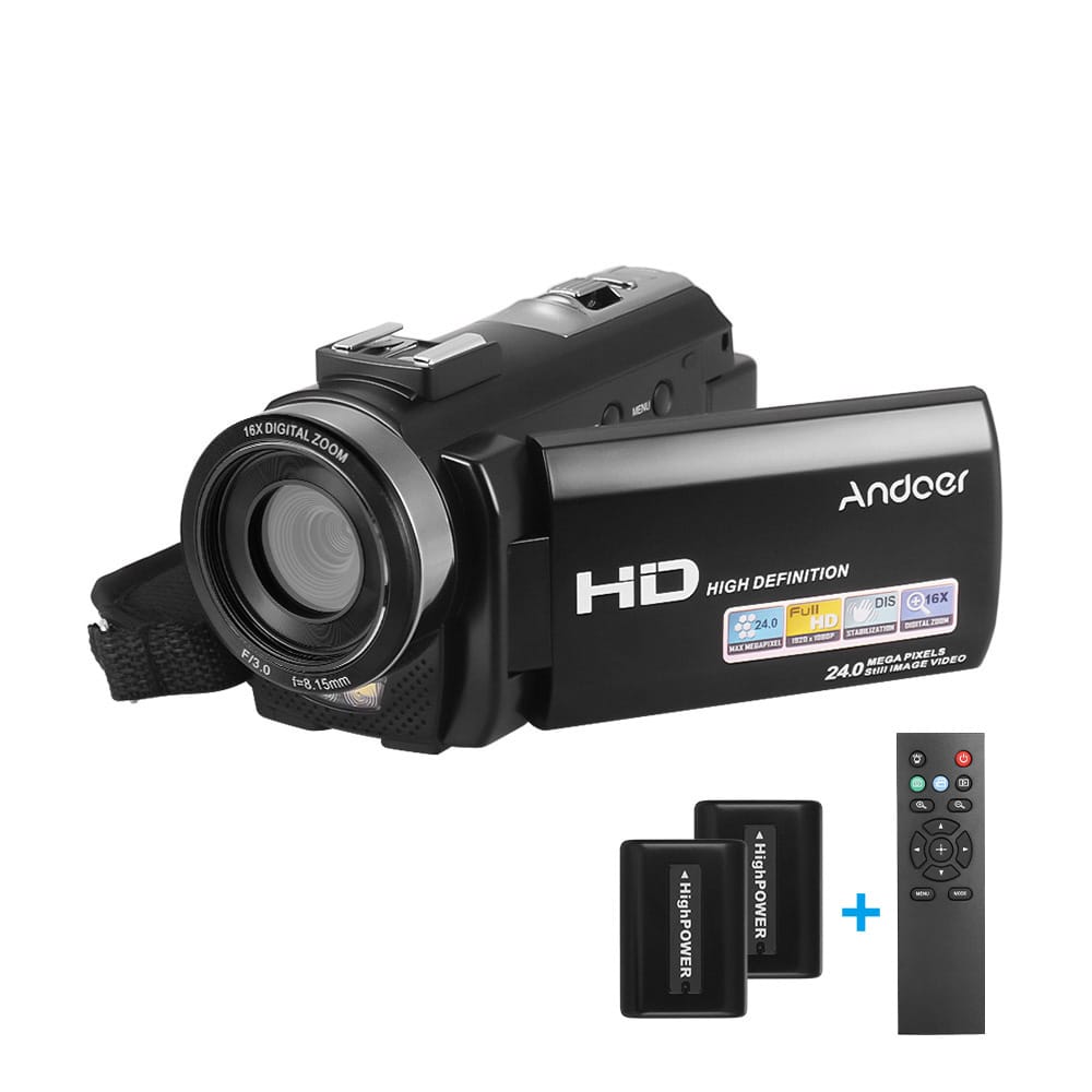 Andoer HDV-201LM 1080P FHD Digital Video Camera Camcorder DV - Bundle 3