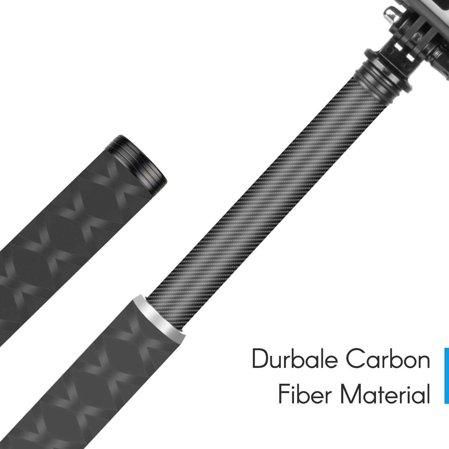 TELESIN Extendable Selfie Stick Rod Pole Carbon Fiber