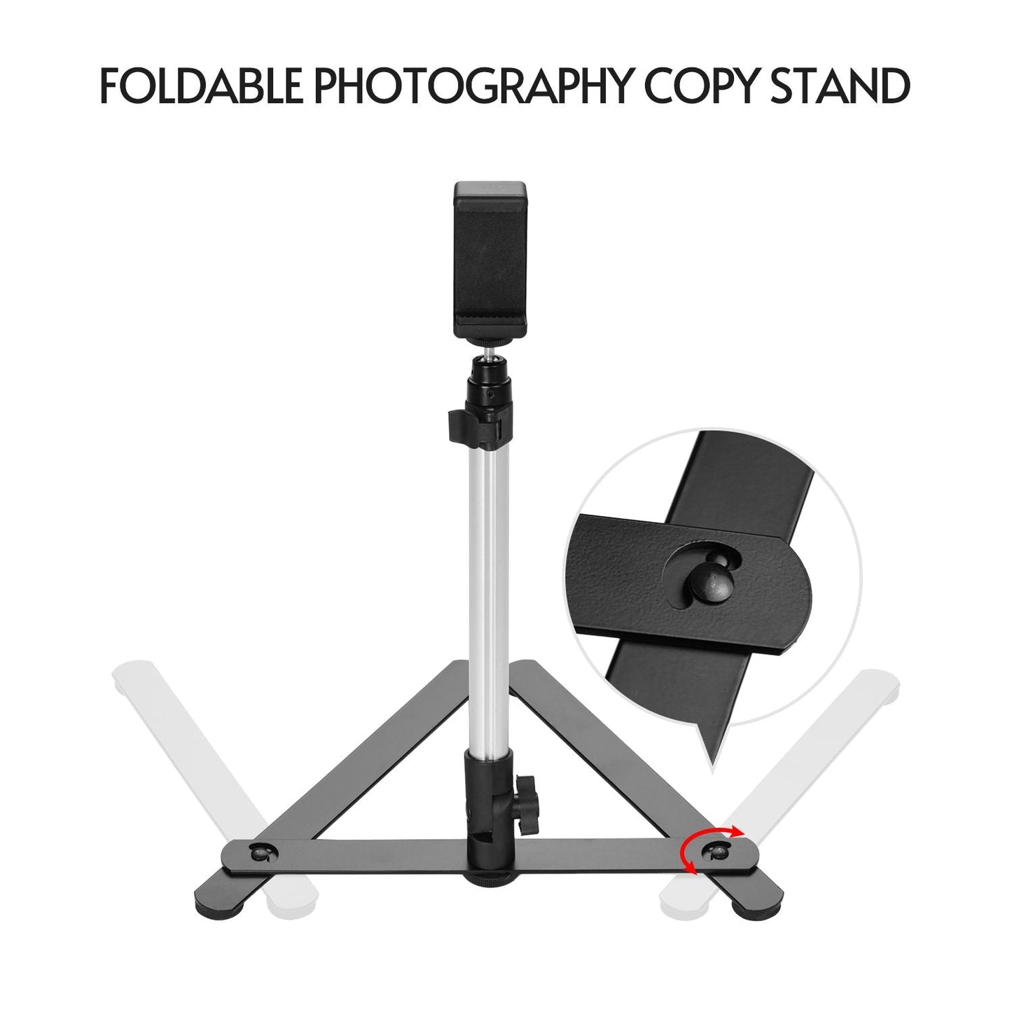 Photography Copy Stand Tabletop Phone Livestreaming Stand - With remote control