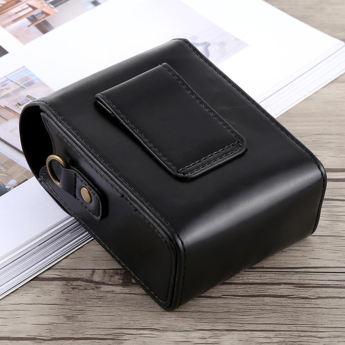 Full Body Camera Buckle Lock PU Leather Case Bag with Hand Strap & Neck Strap for Canon G7X II / G9X Mark II, Sony RX100 / M2 (Brown)
