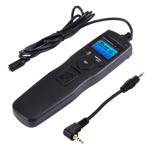 RST-7001 LCD Screen Time Lapse Intervalometer Shutter Release Digital Timer Remote Controller with C6 Cable for CANON 1000D/550D/60D, PENTAX:K20D/K200D/K10D, SAMSUNG GX-20/GX-10 Camera (Black)