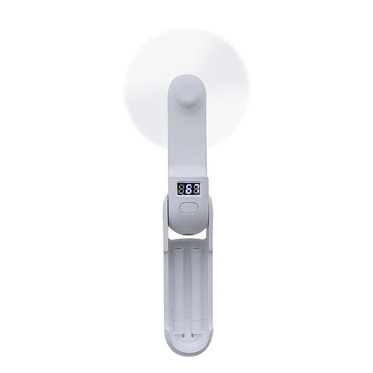 Mini USB Charging Handheld Portable Pocket Fan 3 in 1 Folding Small Fan (White)