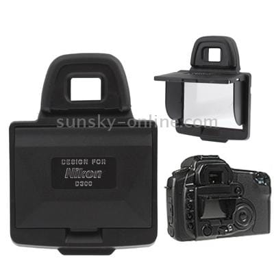 Digital LCD Sunshade Hood Screen Protector for Nikon D300 (Black)
