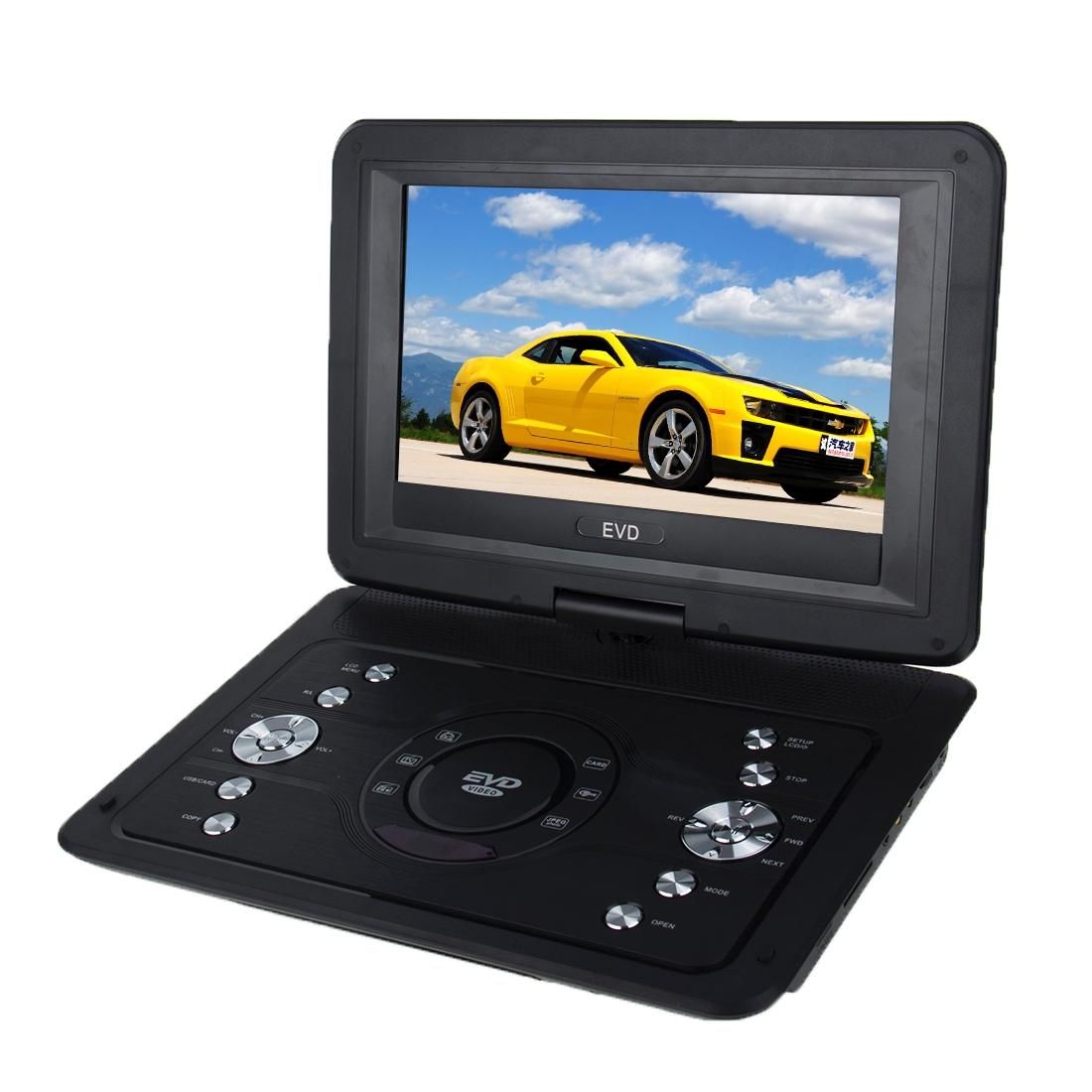 NS-118J 10.1 inch TFT LCD Digital Multimedia Portable TV & DVD Player with Rechargeable Battery, 270 Degree Rotation, Support FM / SD Card / USB