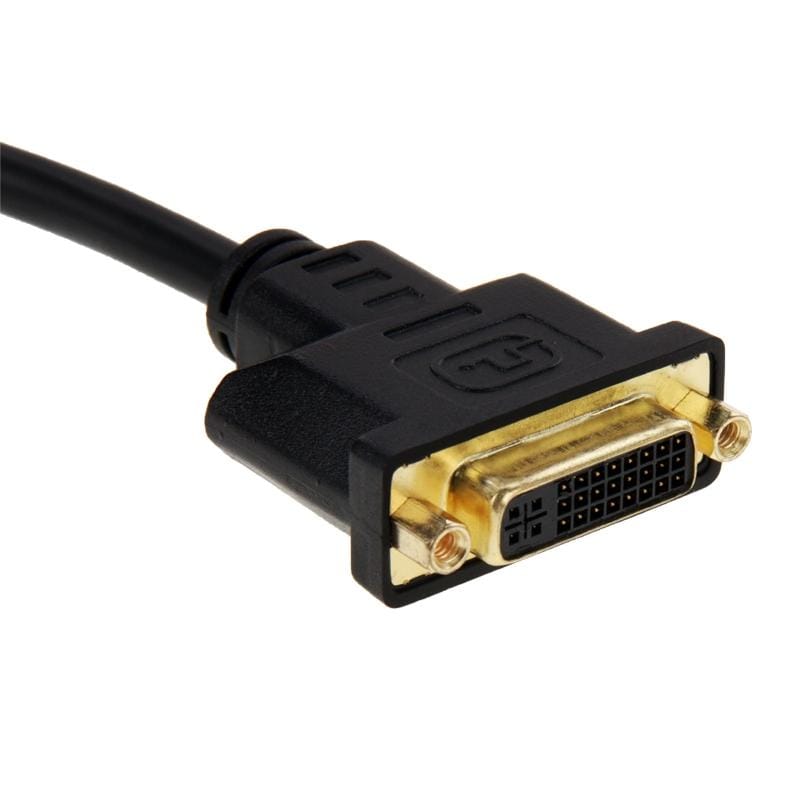 30cm HDMI Female to DVI 24+5 Pin Female Adapater Cable (Black)