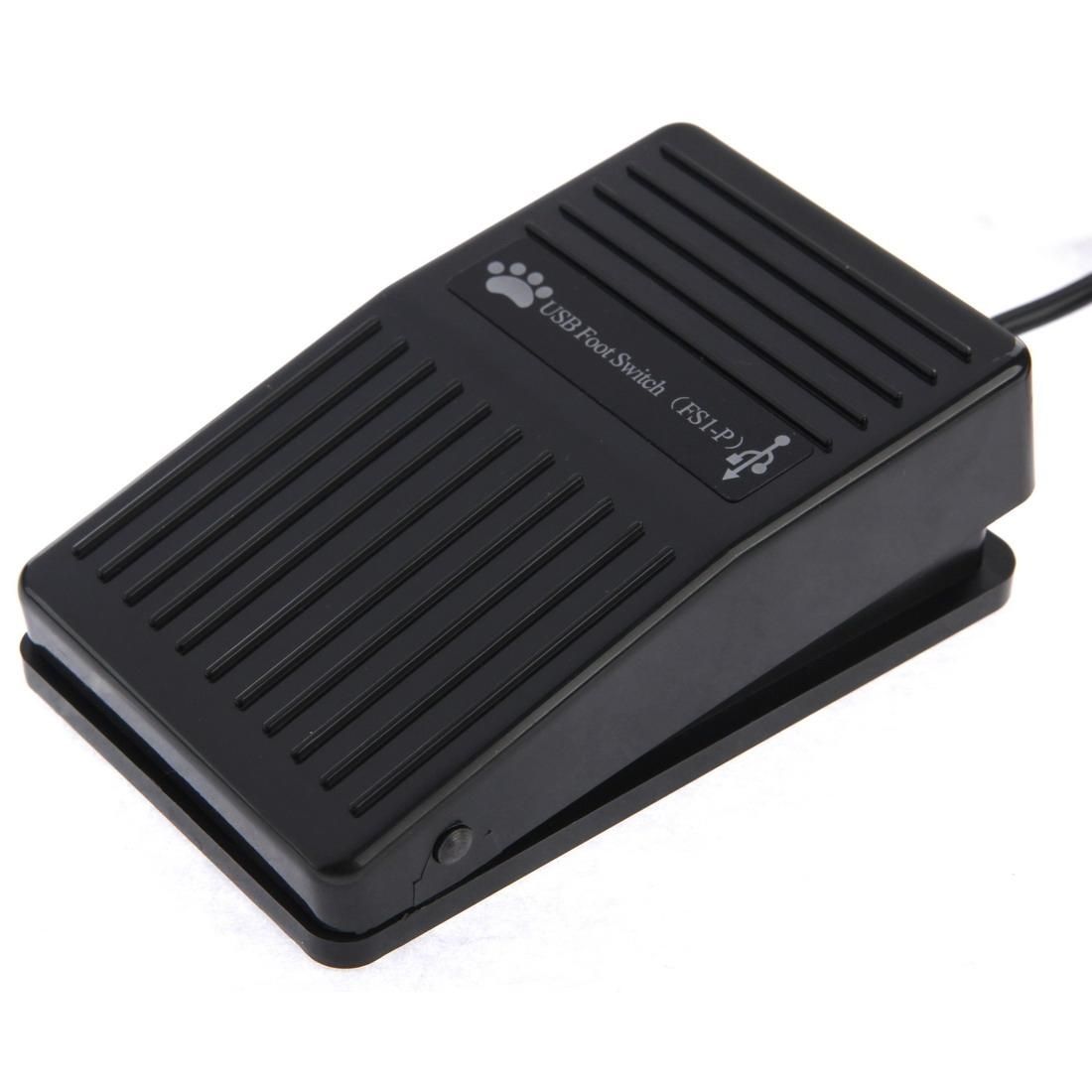 USB Foot Pedal Control Switch Game Pad Keyboard Adapter for Computer (Black)