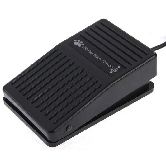 USB Foot Pedal Control Switch Game Pad Keyboard Adapter for Computer (Black)