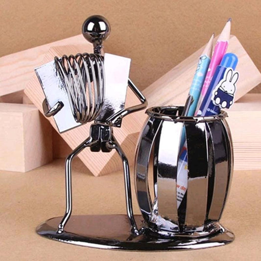 Iron Music Iron Man Brass Band Pen Holder Home Study Office Decoration Ornaments (C166 Accordion )