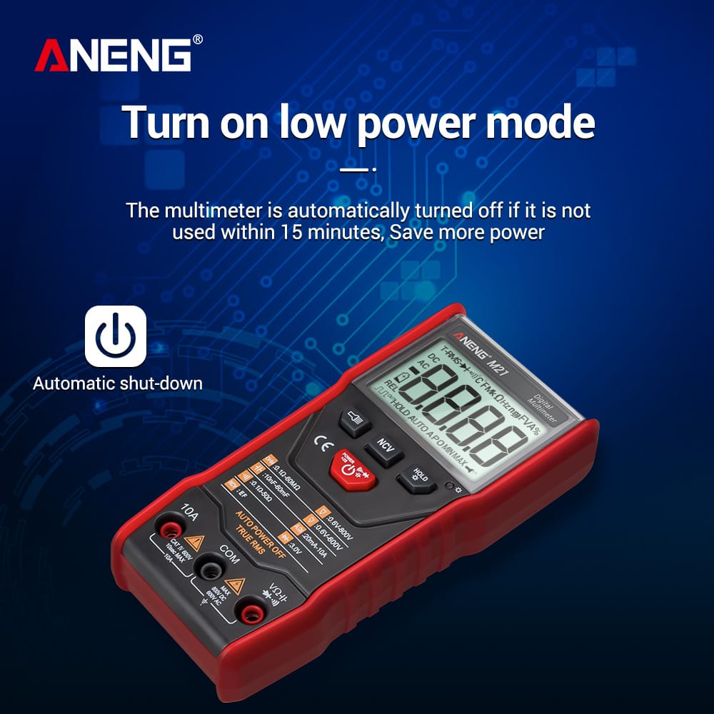 ANENG M21 Digital Auto Multimeter Meter with Backlight 6000