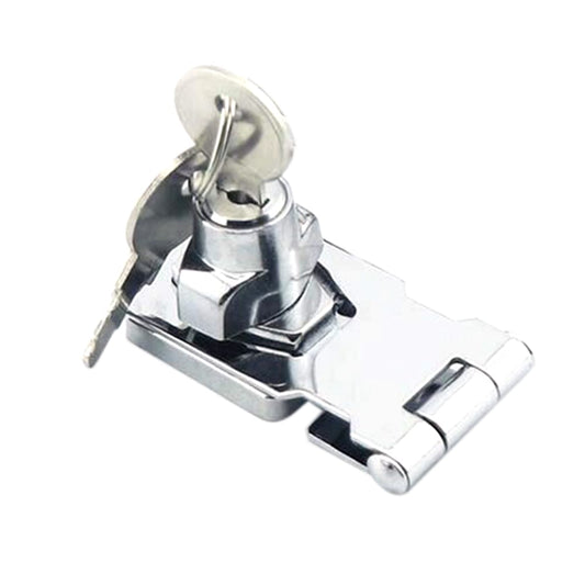 Door Lock Latch Cabinet Locks with Keys Hasp Lock Chrome - 3in