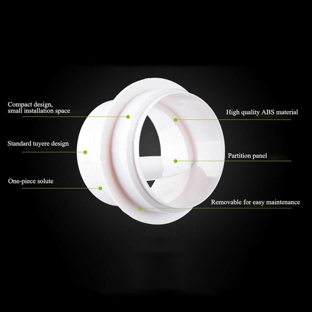 Exhaust Fan Check Valve for Bathroom Kitchen Anti Odor