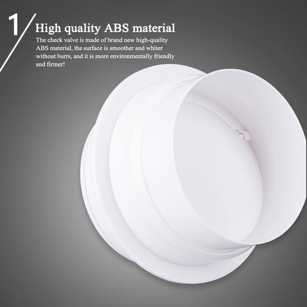 Exhaust Fan Check Valve for Bathroom Kitchen Anti Odor