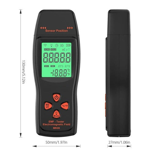 EMF Meter Handheld Mini Digital LCD EMF Detector - EMF Meter