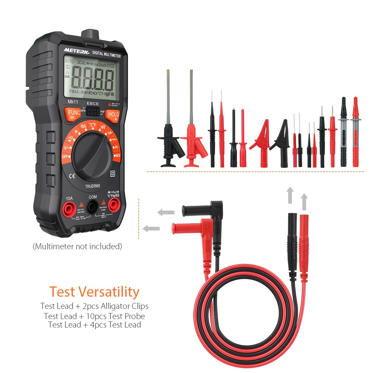 Meterk MK30 21pcs Electronic Test Lead Kits Multimeter Lead