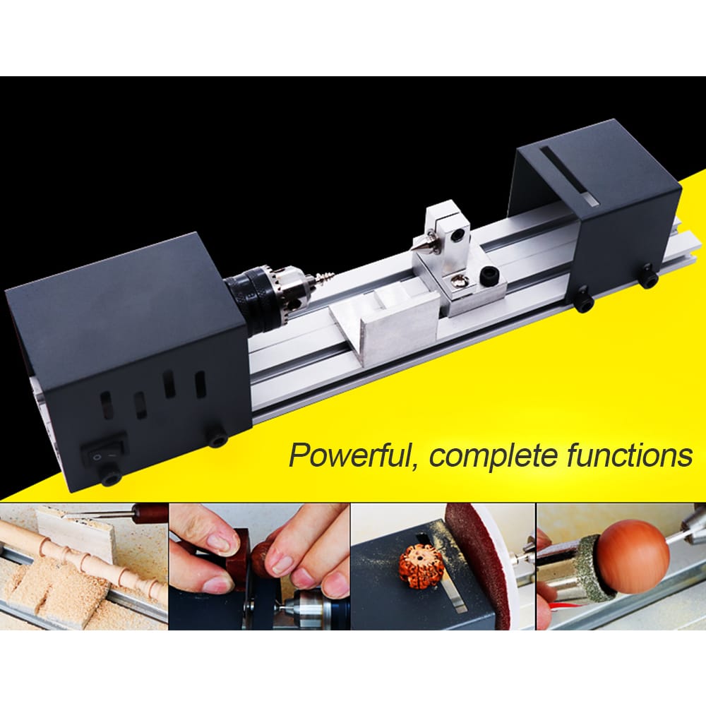 Mini Lathe Beads Polisher Machine Woodworking Craft DIY - Standard Grinding Set
