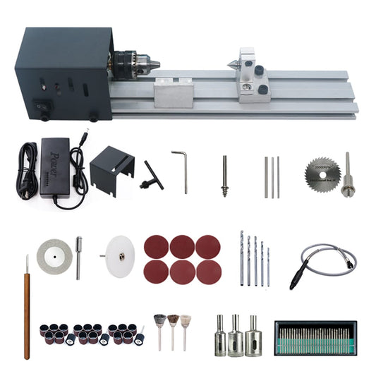 Mini Lathe Beads Polisher Machine Woodworking Craft DIY - Universal Set