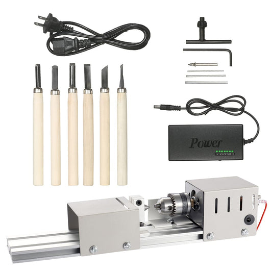 Beads Grinding and Polishing Machine Mini Lathe DIY - US Plug