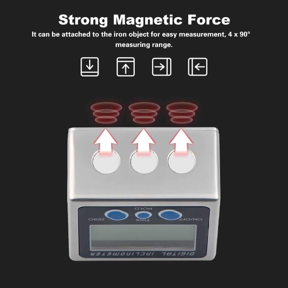Multi-functional Digital Inclinometer Zinc Alloy Shell 360� - Type 2