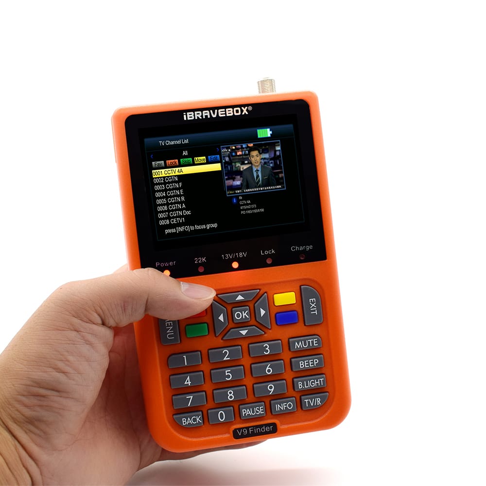 V9 Finder Digital Satellite Finder LCD Satellite Finder - UK Plug