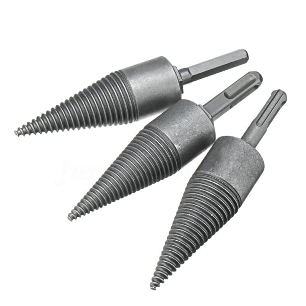 Log Wood Splitting Electric Hammer Drill Bit Splitter Cone - Round shank