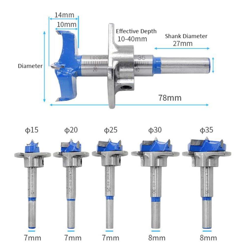 15-35mm Cabinet Hinge Hole Saws Woodworking Hole Boring Bits