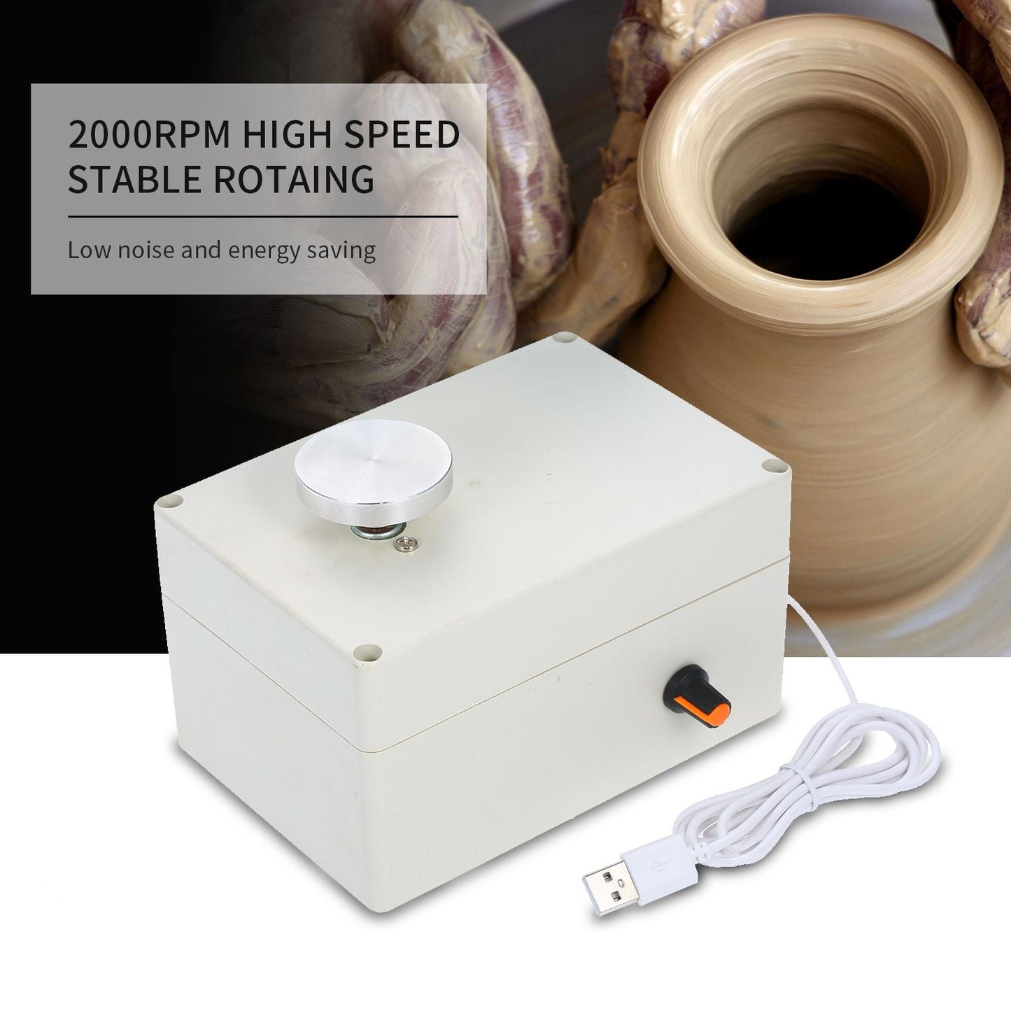 Mini USB Pottery Wheel Machine 4.5cm Turntable Handmade Clay